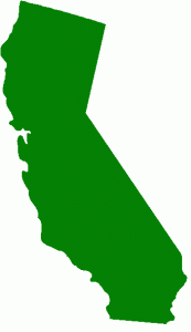 Solid map of California